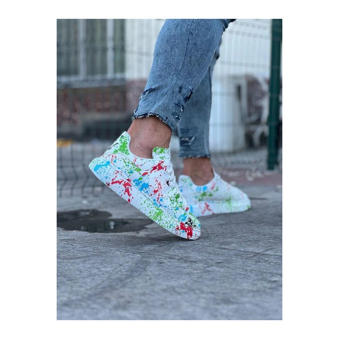 Yeşil Boyalı Erkek Casual Ayakkabı