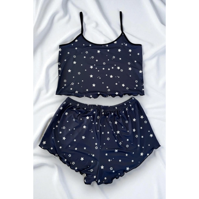 Yıldız Desenli  Şortlu Pijama