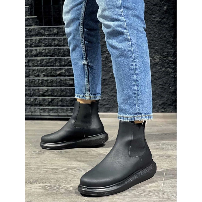 Yüksek Taban Ayakkabı  Siyah (Siyah Taban)