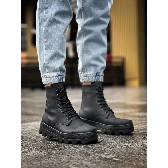 Yüksek Taban Ayakkabı  Siyah (Siyah Taban)