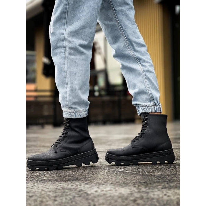 Yüksek Taban Ayakkabı  Siyah (Siyah Taban)