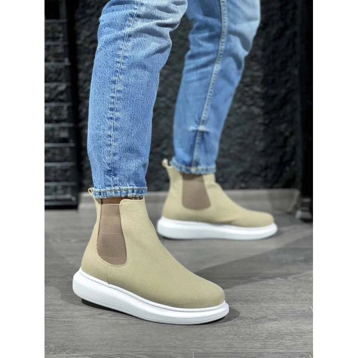 Yüksek Taban Ayakkabı  Vizon Süet