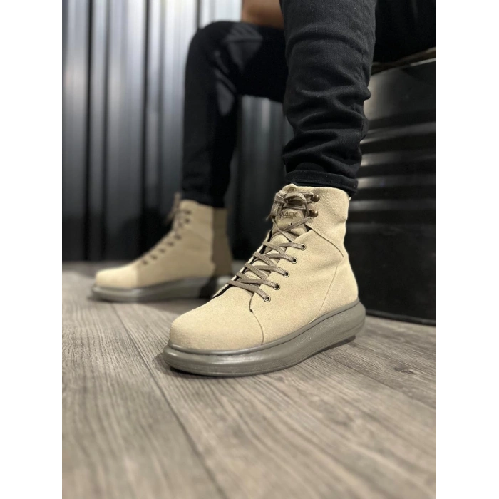 Yüksek Taban Ayakkabı  Vizon Süet