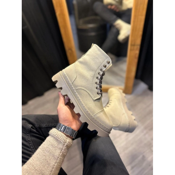 Yüksek Taban Ayakkabı  Vizon Süet