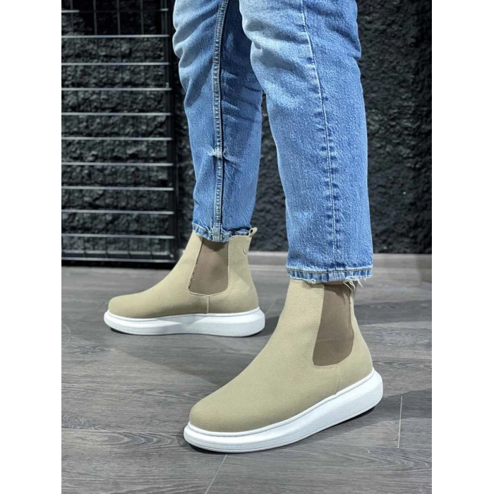 Yüksek Taban Ayakkabı  Vizon Süet