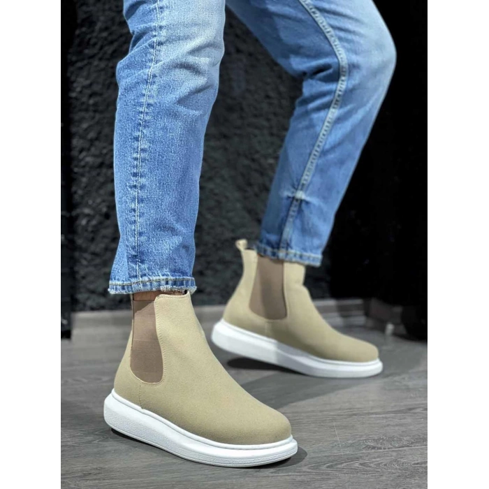 Yüksek Taban Ayakkabı  Vizon Süet