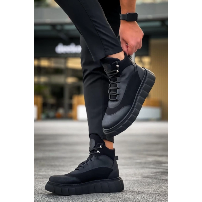 Yüksek Taban Bot  Siyah (Siyah Taban)