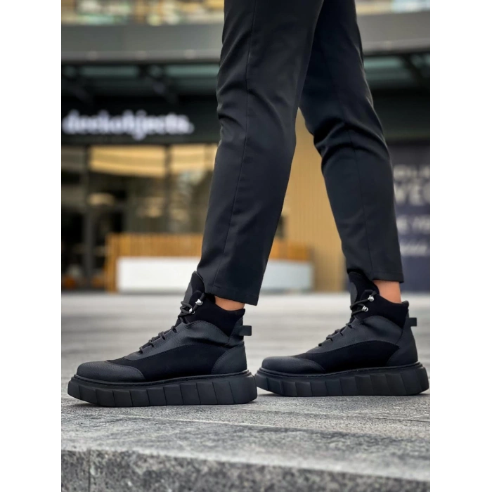 Yüksek Taban Bot  Siyah (Siyah Taban)