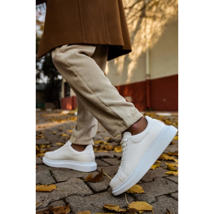 Yüksek Taban Günlük Ayakkabı  Beyaz