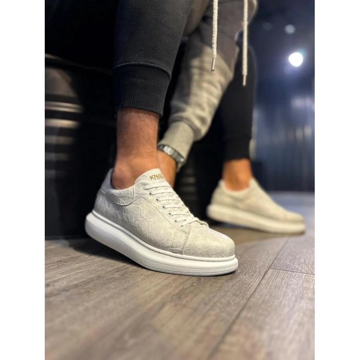 Yüksek Taban Günlük Ayakkabı  Beyaz (Desenli)