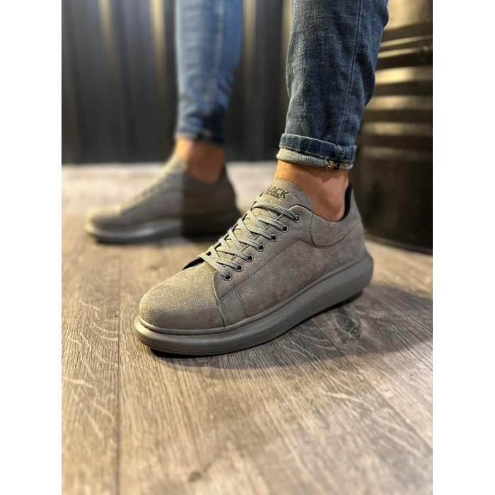 Yüksek Taban Günlük Ayakkabı  Gri (Süet)