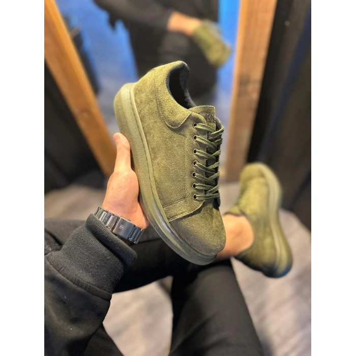 Yüksek Taban Günlük Ayakkabı  Haki (Süet)