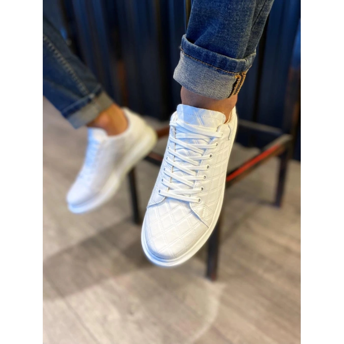 Yüksek Taban Günlük Ayakkabı  KAPİTONE Beyaz