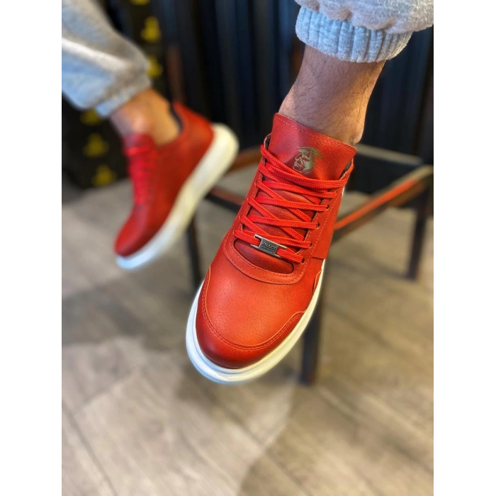Yüksek Taban Günlük Ayakkabı  Kırmızı