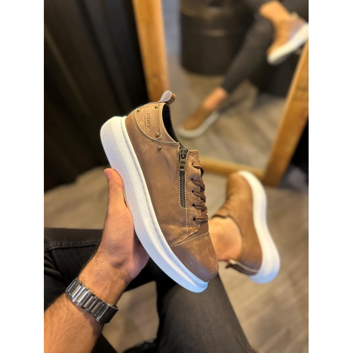 Yüksek Taban Günlük Ayakkabı  Mat Taba