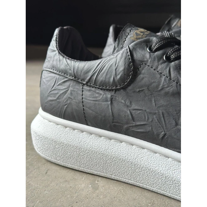 Yüksek Taban Günlük Ayakkabı  Siyah Beyaz Taban (Desenli)