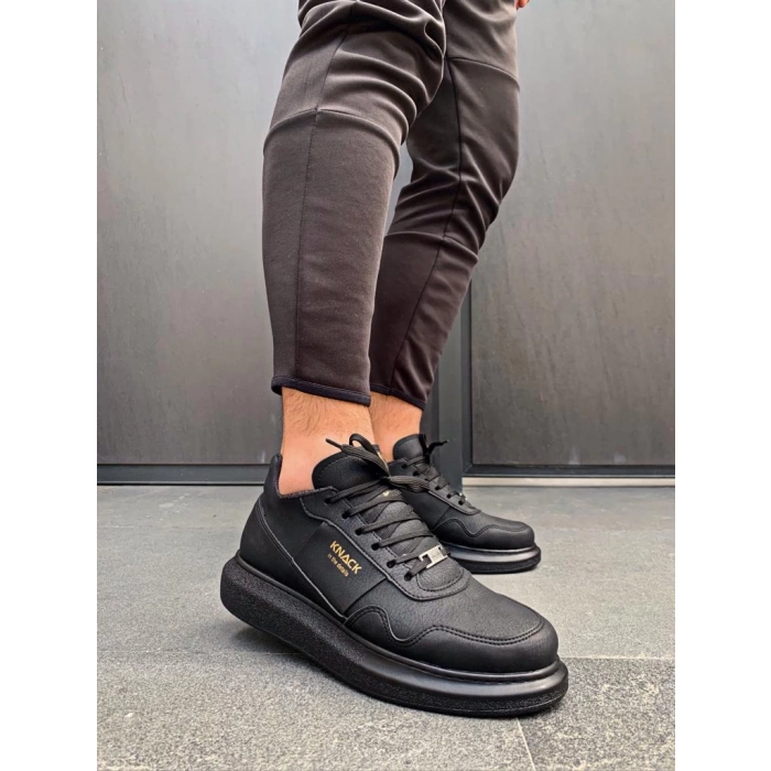 Yüksek Taban Günlük Ayakkabı  Siyah (Siyah Taban)