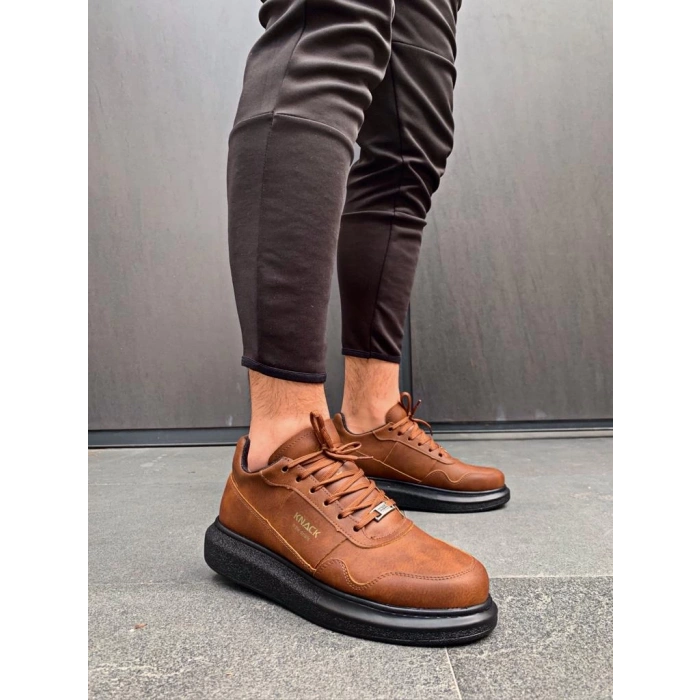 Yüksek Taban Günlük Ayakkabı  Taba (Siyah Taban)