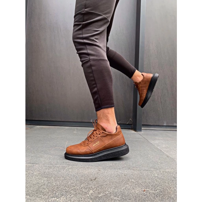 Yüksek Taban Günlük Ayakkabı  Taba (Siyah Taban)