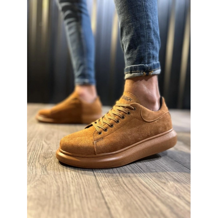 Yüksek Taban Günlük Ayakkabı  Taba Süet