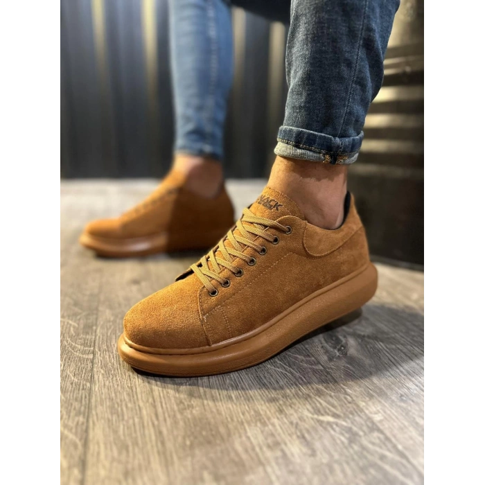 Yüksek Taban Günlük Ayakkabı  Taba Süet