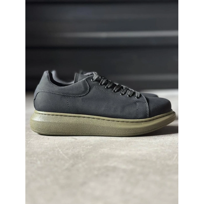 Yüksek Taban Günlük Ayakkabı Tırtıklı  Siyah