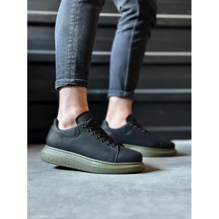 Yüksek Taban Günlük Ayakkabı Tırtıklı  Siyah