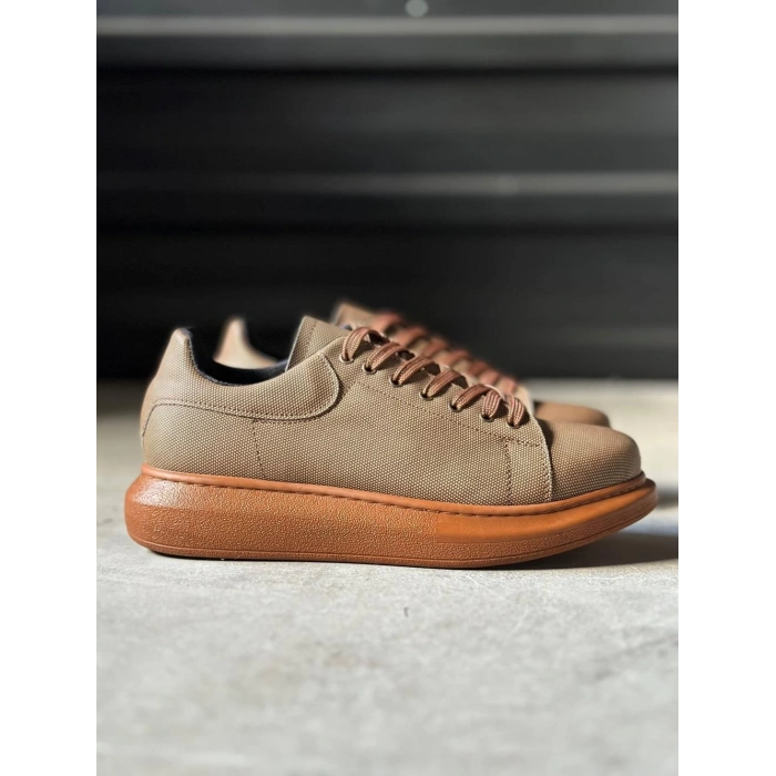 Yüksek Taban Günlük Ayakkabı Tırtıklı  Taba