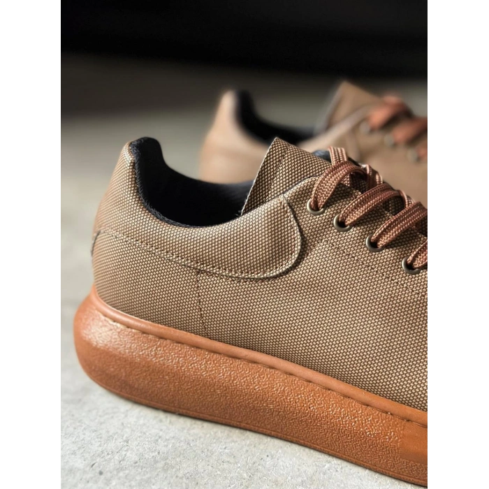 Yüksek Taban Günlük Ayakkabı Tırtıklı  Taba