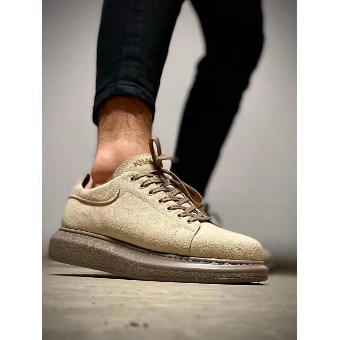 Yüksek Taban Günlük Ayakkabı  Vizon Süet