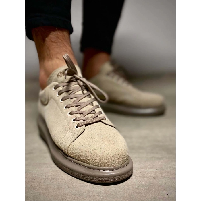 Yüksek Taban Günlük Ayakkabı  Vizon Süet