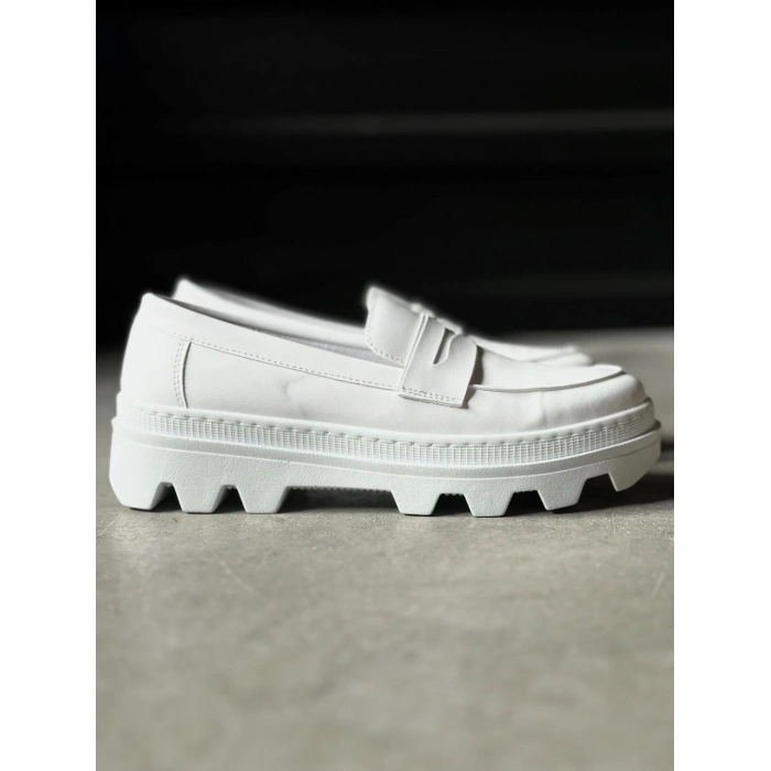 Yüksek Taban Klasik Ayakkabı  Beyaz