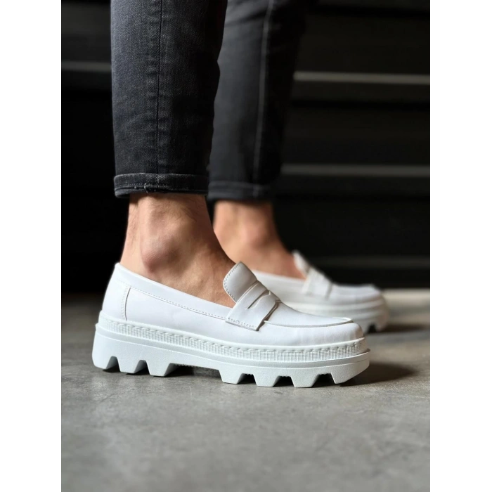 Yüksek Taban Klasik Ayakkabı  Beyaz