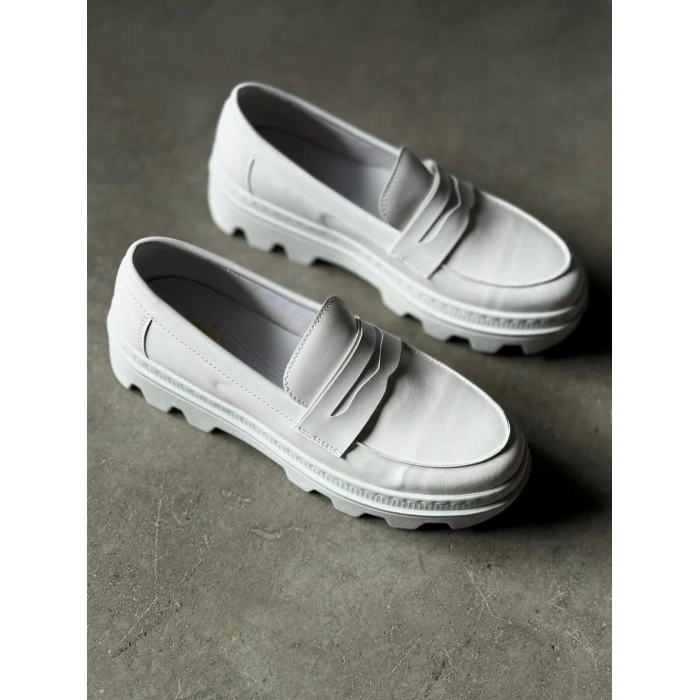 Yüksek Taban Klasik Ayakkabı  Beyaz