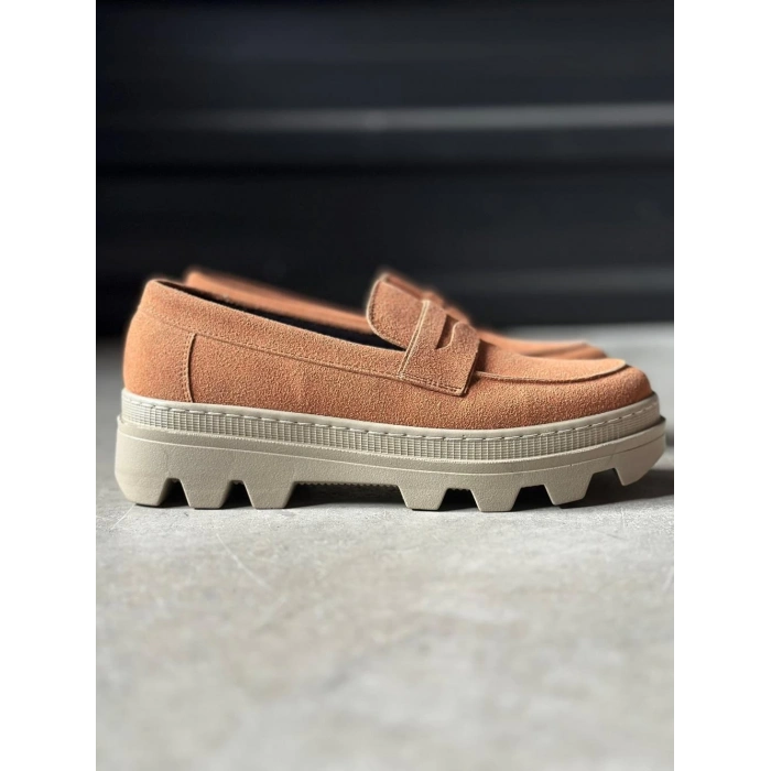 Yüksek Taban Klasik Ayakkabı  Taba Süet