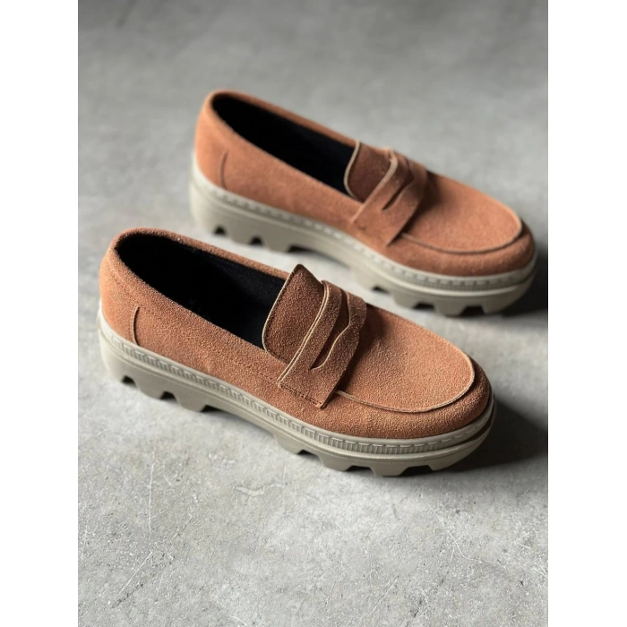 Yüksek Taban Klasik Ayakkabı  Taba Süet