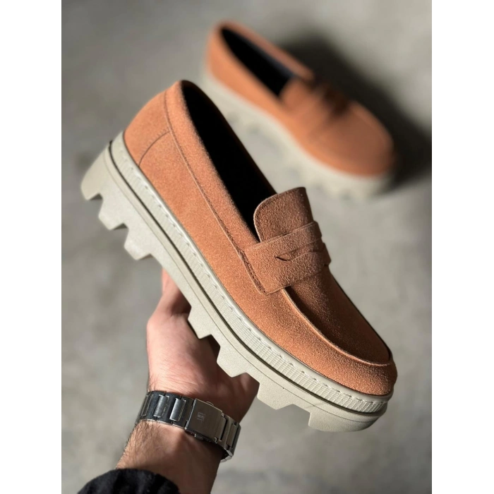 Yüksek Taban Klasik Ayakkabı  Taba Süet