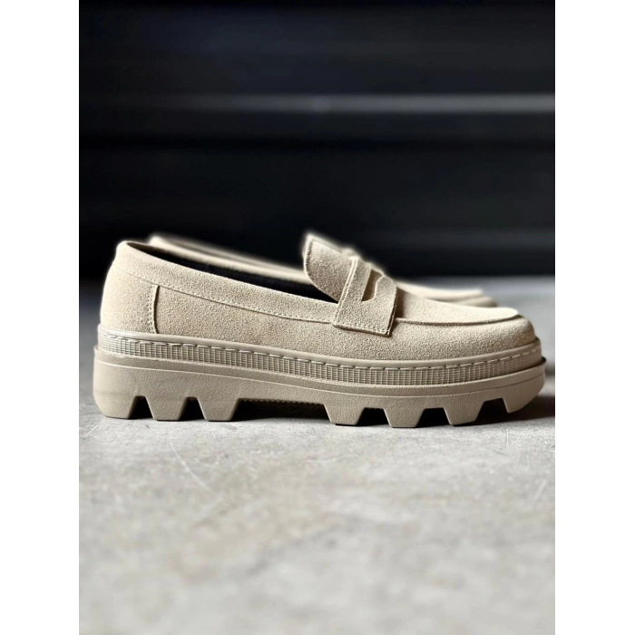 Yüksek Taban Klasik Ayakkabı  Vizon Süet