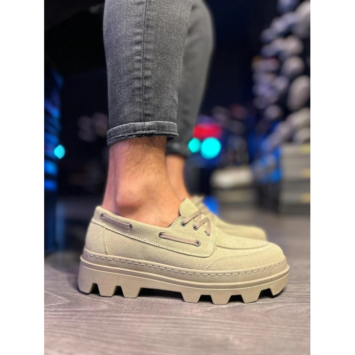 Yüksek Taban Klasik Ayakkabı  Vizon Süet