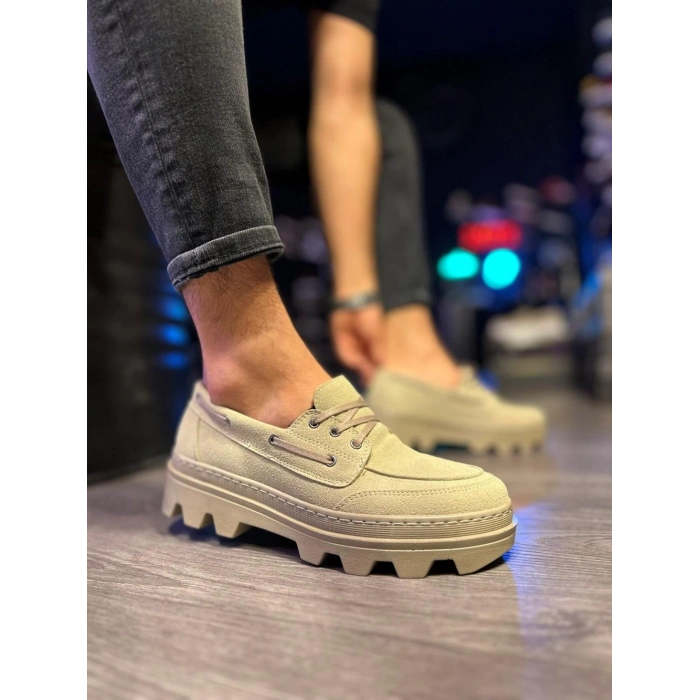 Yüksek Taban Klasik Ayakkabı  Vizon Süet