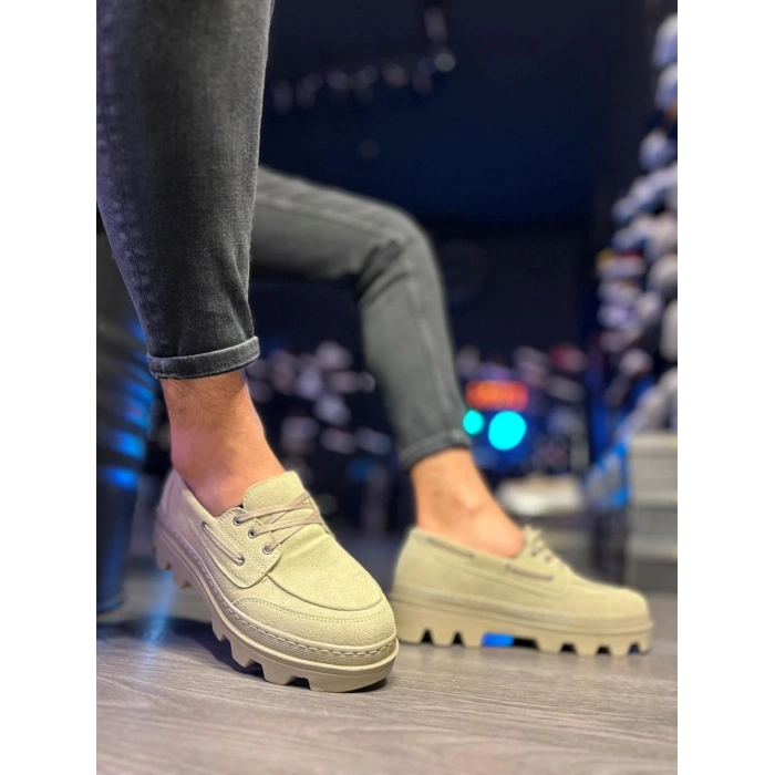 Yüksek Taban Klasik Ayakkabı  Vizon Süet