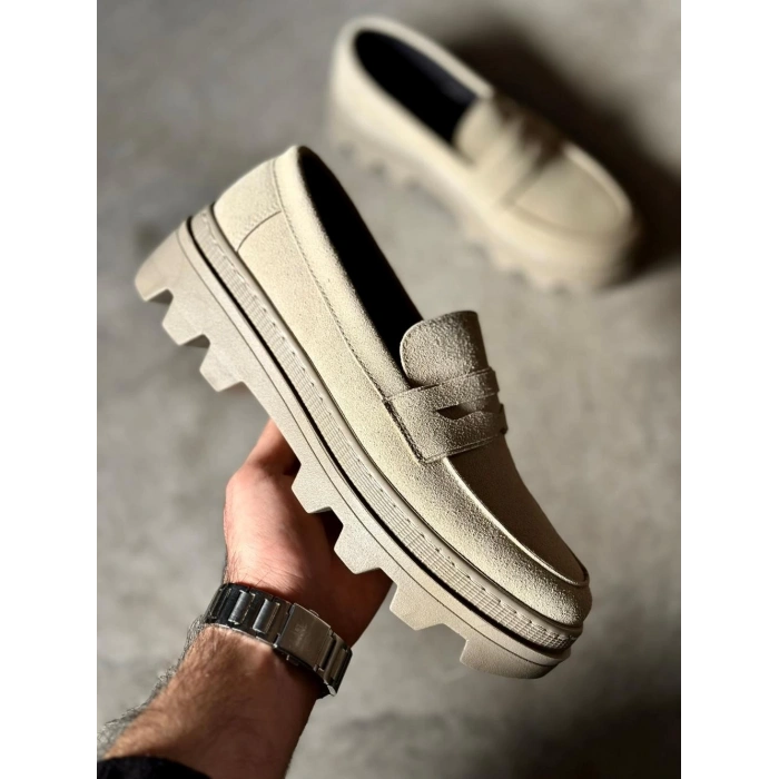 Yüksek Taban Klasik Ayakkabı  Vizon Süet