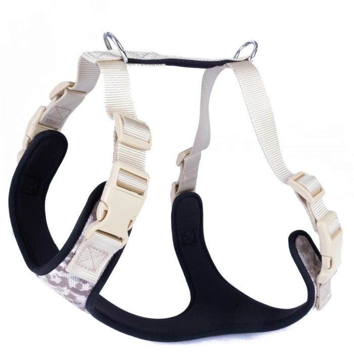 Yumuşak Softlu Köpek Göğüs Tasması 45/55 cm Kamuflaj Açık