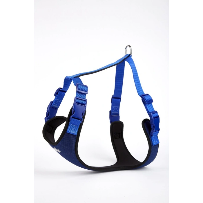 Yumuşak Softlu Köpek Göğüs Tasması 45/55 cm Mavi