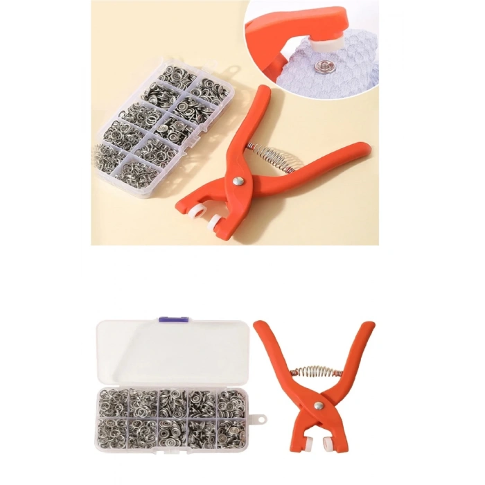 Yuvarlak Hlı Kuş Gözü Pensesi 9.5 Mm - Saklama Kutulu Bebek Elbise Çıtçıt Montaj Seti