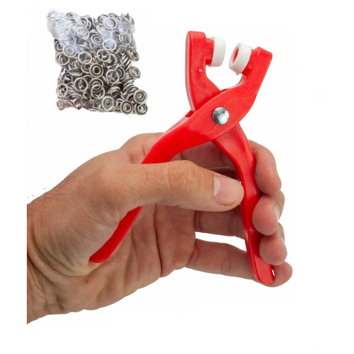 Yuvarlak Hlı Kuş Gözü Pensesi 9.5 Mm - Bebek Elbise Çıtçıt Montaj Seti 100Lü