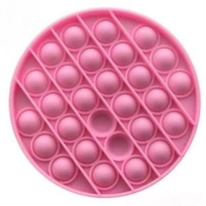 Yuvarlak Tek Renk Pop Push İt Anti Stres Bncukları Bubble Fidget