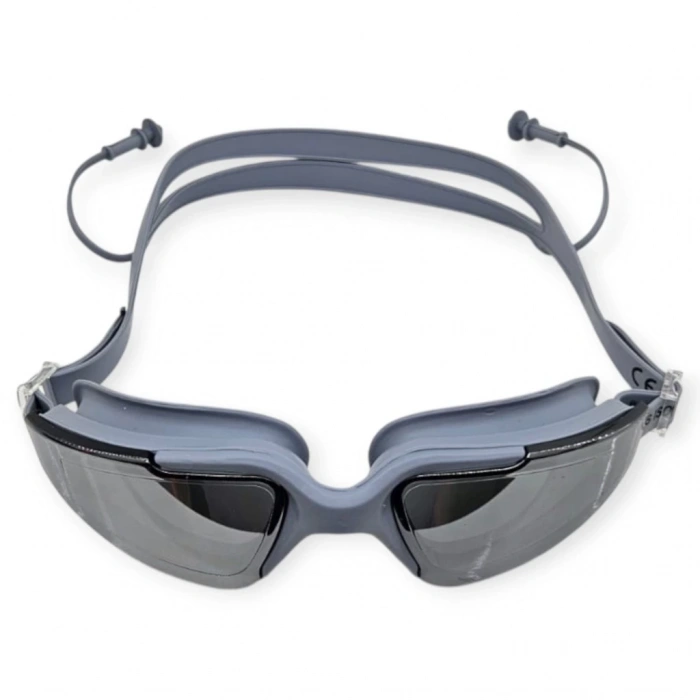 Yüzücü Gözlüğü Silikon Kulaklıklı GRİ - 1710