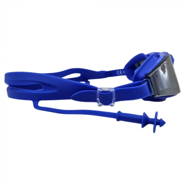 Yüzücü Gözlüğü Silikon Kulaklıklı MAVİ - 1710