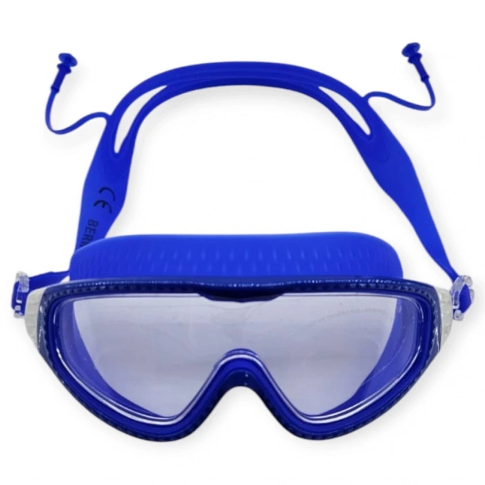 Yüzücü Gözlüğü Silikon Kulaklıklı MAVİ - AF108
